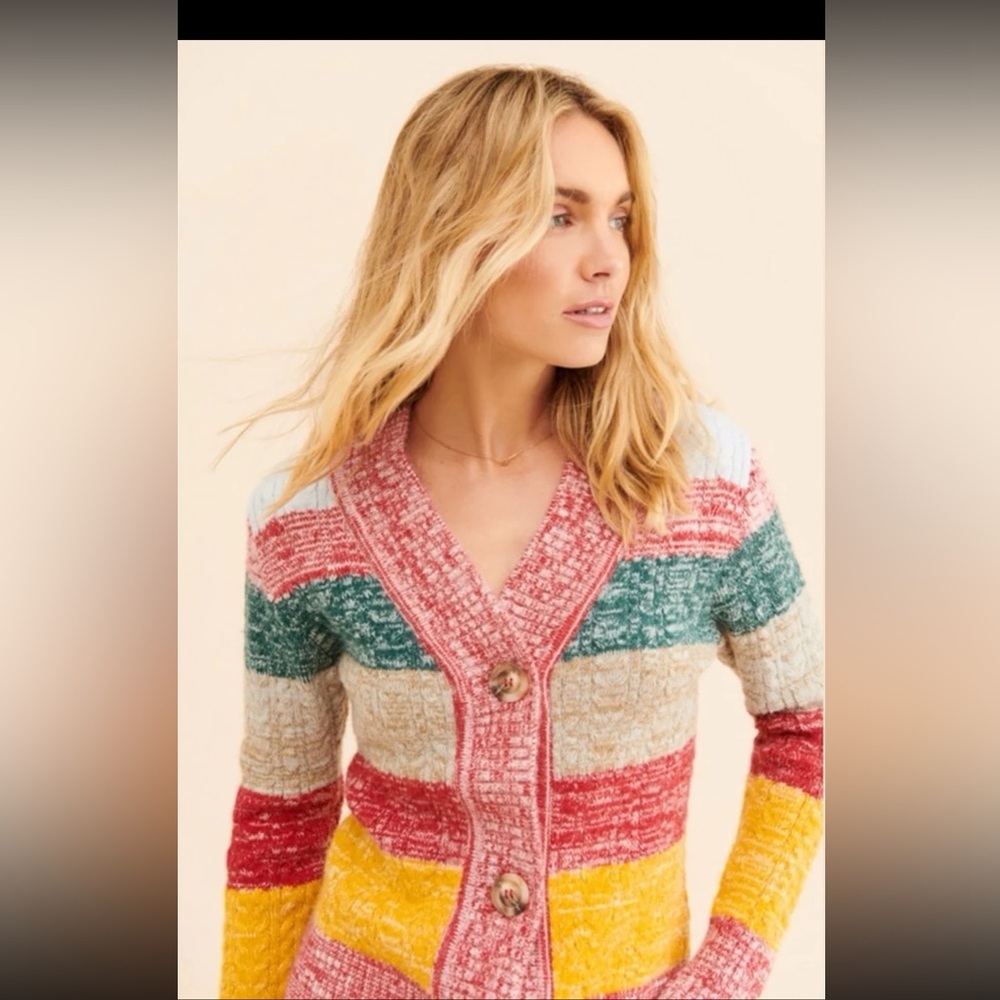 GLAMOROUS DARK RED MULTI MELANGE CARDIGAN
Size US 8 - Picture 4 of 12